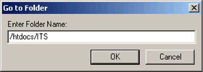 Image of go to folder dialog box.