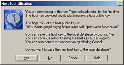 Image of Host Identification dialog box.