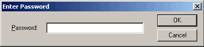 Image of Enter Password Dialog box.